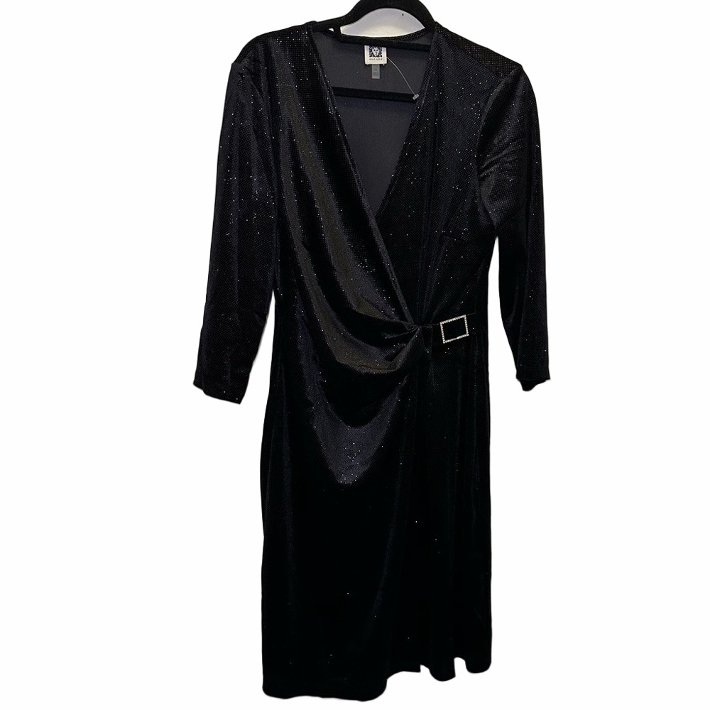 NWT Anne Klein Velvet Sparkle Dress Size 12